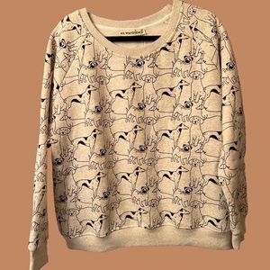 NWT dog print sweatshirt